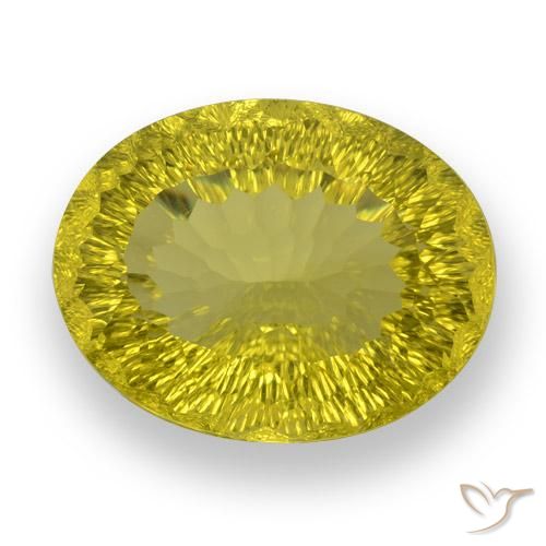 57.99ct Natürlicher Sattes Gelb Quarz, Oval, VVS