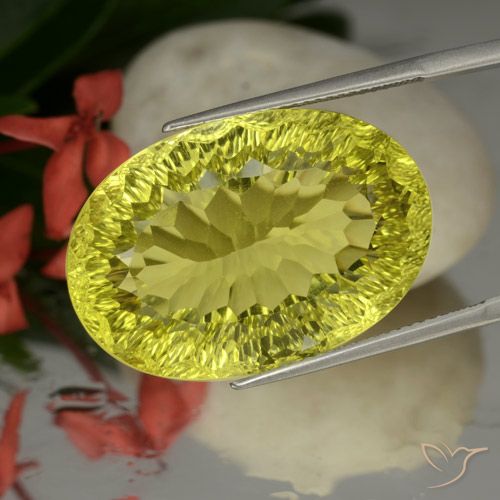 37.08ct Natürlicher Maisgelb Quarz, Oval, VVS