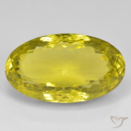 56.02ct Natürlicher Mittelgelb Quarz, Oval, VVS