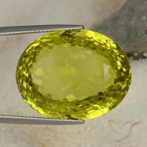 9,17 ctw natürlicher grünlich-gelb Quarz, Oval, VVS