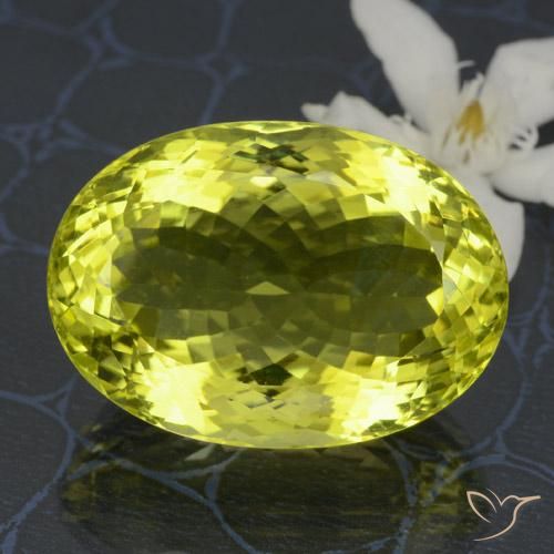 44.72ct Natürlicher Zitronengelb Quarz, Oval, VVS-VS