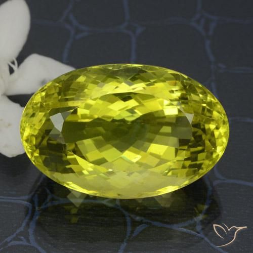 38.11ct Natürlicher Mittelgelb Quarz, Oval, VVS-VS