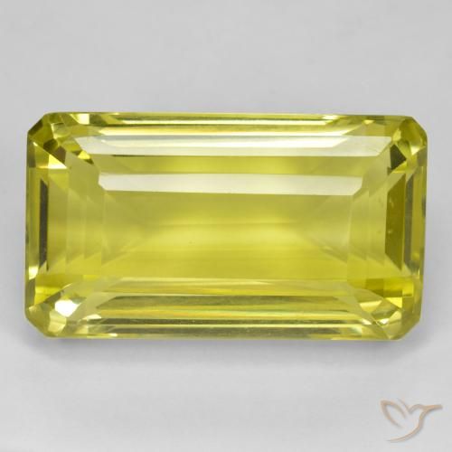 41.42ct Natürlicher Mittelgelb Quarz, Smaragdschliff, VVS