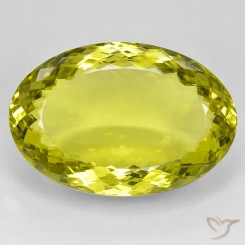 94.12ct Natürlicher Lebhaftes Gelb Quarz, Oval, VVS