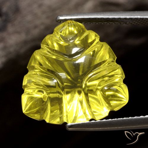 13.92ct Natürlicher Intensives Gelb Quarz, Trillion, Transparent