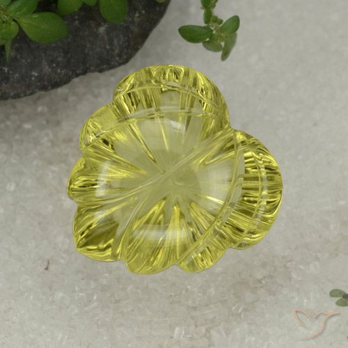 15.29ct Natürlicher hellgelb Quarz, Fantasie, Transparent