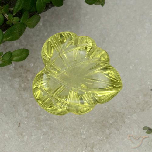 11.48ct Natürlicher Mittelgelb Quarz, Fantasie, Transparent