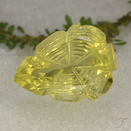 19.07ct Natürlicher hellgelb Quarz, Fantasie, Transparent