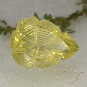 9,17 ctw natürlicher hellgelb Quarz, Fantasie, Transparent