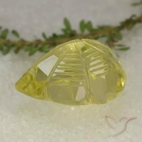 9,17 ctw natürlicher hellgelb Quarz, Fantasie, Transparent