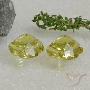 19.42 ct natürliche Mittelgelb Quarz-Edelsteine, Blumen-Schliff, Transparent