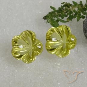 18.82 ct natürliche Mittelgelb Quarz-Edelsteine, Blumen-Schliff, Transparent