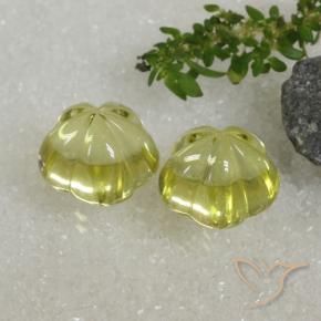 18.82 ct natürliche Mittelgelb Quarz-Edelsteine, Blumen-Schliff, Transparent