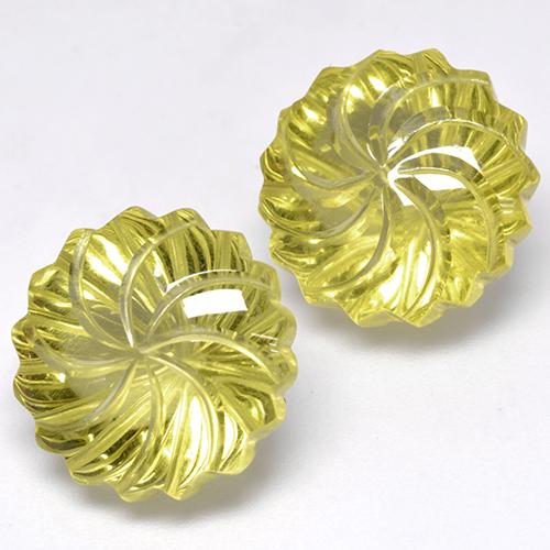 24,54 ct natürliche gelber Quarz-Edelsteine, Blumenschliff, Transparent