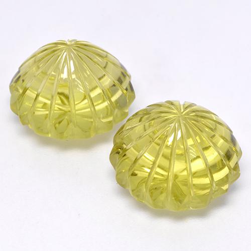 24,54 ct natürliche gelber Quarz-Edelsteine, Blumenschliff, Transparent