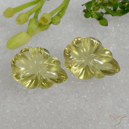 9.50ctw Natürlicher Blasses Gelb Quarz, Fantasie, Transparent