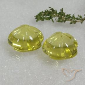 64.06 ct natürliche Zitronengelb Quarz-Edelsteine, Blumen-Schliff, Transparent