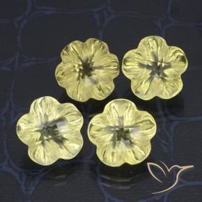 15.20 ct natürliche Mittelhelles Gelb Quarz-Edelsteine, Blumen-Schliff, Transparent