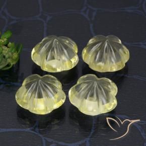 15.20 ct natürliche Mittelhelles Gelb Quarz-Edelsteine, Blumen-Schliff, Transparent