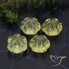 16.85 ct natürliche grünlich-gelb Quarz-Edelsteine, Blumen-Schliff, Transparent