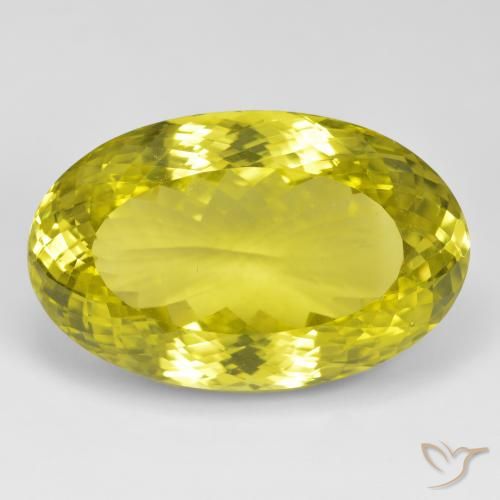 71.43ct Natürlicher Mittelgelb Quarz, Oval, VVS