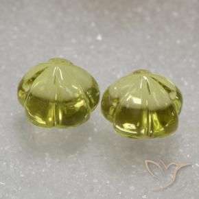 15.78 ct natürliche grünlich-gelb Quarz-Edelsteine, Blumen-Schliff, Transparent