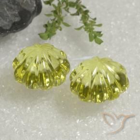 14.39 ct natürliche Mittelgelb Quarz-Edelsteine, Blumen-Schliff, Transparent