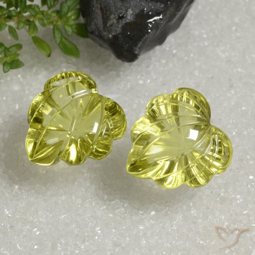 14.02ctw Natürlicher Mittelgelb Quarz, Fantasie, Transparent