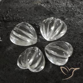 6.22 ct natürliche Klares Weiß Quarz-Edelsteine, Herzform, Transparent