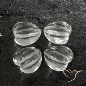 6.22 ct natürliche Klares Weiß Quarz-Edelsteine, Herzform, Transparent