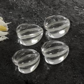 6.30 ct natürliche Weiß Quarz-Edelsteine, Herzform, Transparent