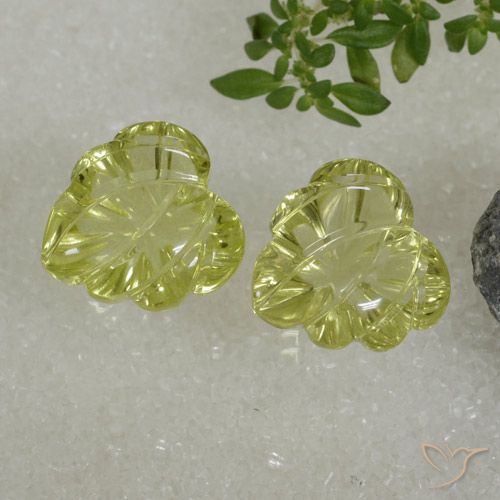 14.33ctw Natürlicher gelb-grün Quarz, Fantasie, Transparent