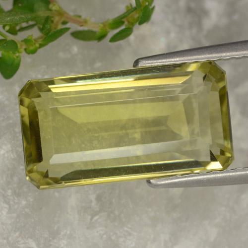 6.20ct Natürlicher Erdiges Gelb Quarz, Smaragdschliff, VVS-VS