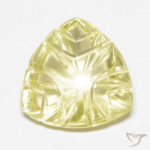 10.44ct Natürlicher hellgelb Quarz, Fantasie, Transparent