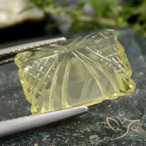 9,17 ctw natürlicher Helles Ananasgelb Quarz, Kissen, Transparent