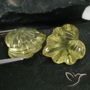 13.78 ct natürliche hellgelb Quarz-Edelsteine, Blumen-Schliff, Transparent