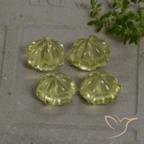 11.15 ct natürliche Mittelgelb Quarz-Edelsteine, Blumen-Schliff, Transparent