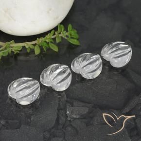 6.44 ct natürliche Klares Weiß Quarz-Edelsteine, Herzform, Transparent