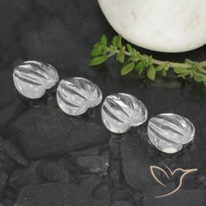 6.44 ct natürliche Klares Weiß Quarz-Edelsteine, Herzform, Transparent