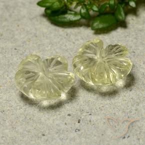 3.24 ct natürliche Mittelgelb Quarz-Edelsteine, Blumen-Schliff, Transparent