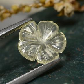 0,96 ctw natürlicher gelber Quarz, Blumenschliff, Transparent