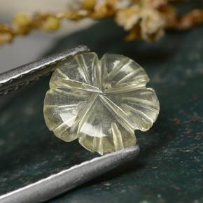 0,96 ctw natürlicher gelber Quarz, Blumenschliff, Transparent