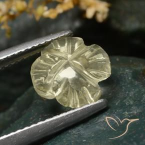 9,17 ctw natürlicher Mittelgelb Quarz, Blumen-Schliff, Transparent