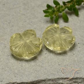 7.61 ct natürliche Mittelgelb Quarz-Edelsteine, Blumen-Schliff, Transparent