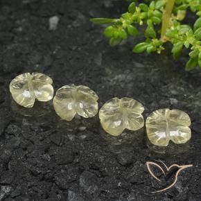 4.78 ct natürliche Mittelgelb Quarz-Edelsteine, Blumen-Schliff, Transparent