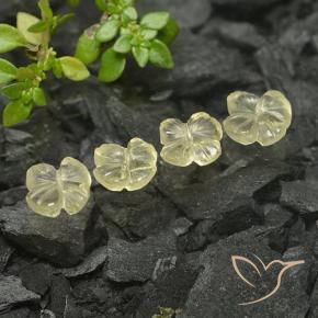 2.59 ct natürliche Blasses Gelb Quarz-Edelsteine, Blumen-Schliff, Transparent
