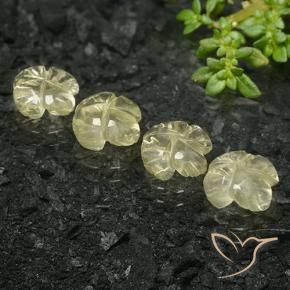 5.24 ct natürliche Mittelhelles Gelb Quarz-Edelsteine, Blumen-Schliff, Transparent