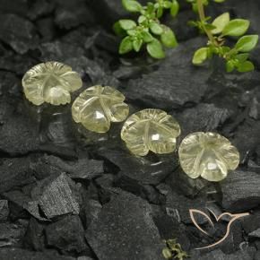 7.85 ct natürliche Blasses Cremegelb Quarz-Edelsteine, Blumen-Schliff, Transparent