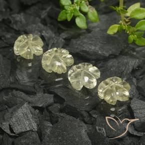 4.37 ct natürliche Mittelgelb Quarz-Edelsteine, Blumen-Schliff, Transparent