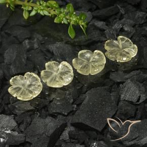 8.95 ct natürliche Mittelgelb Quarz-Edelsteine, Blumen-Schliff, Transparent